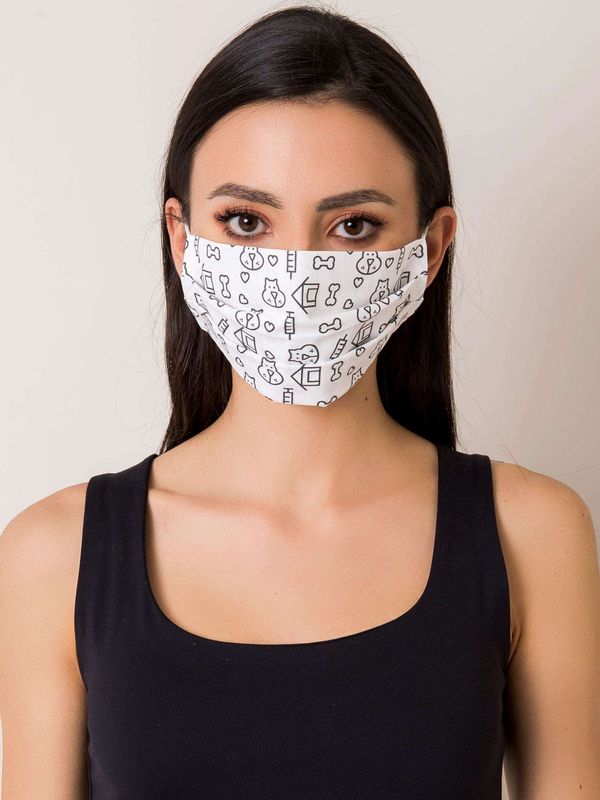 Fashionhunters Reusable white cotton mask