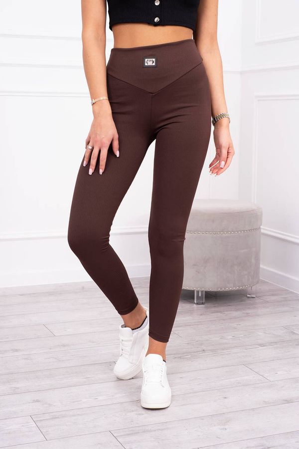 Kesi Ribbed leggings brown