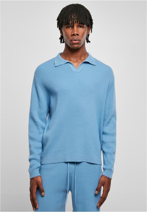 Urban Classics Ribbed Oversized Long Sleeve Horizontal Blue