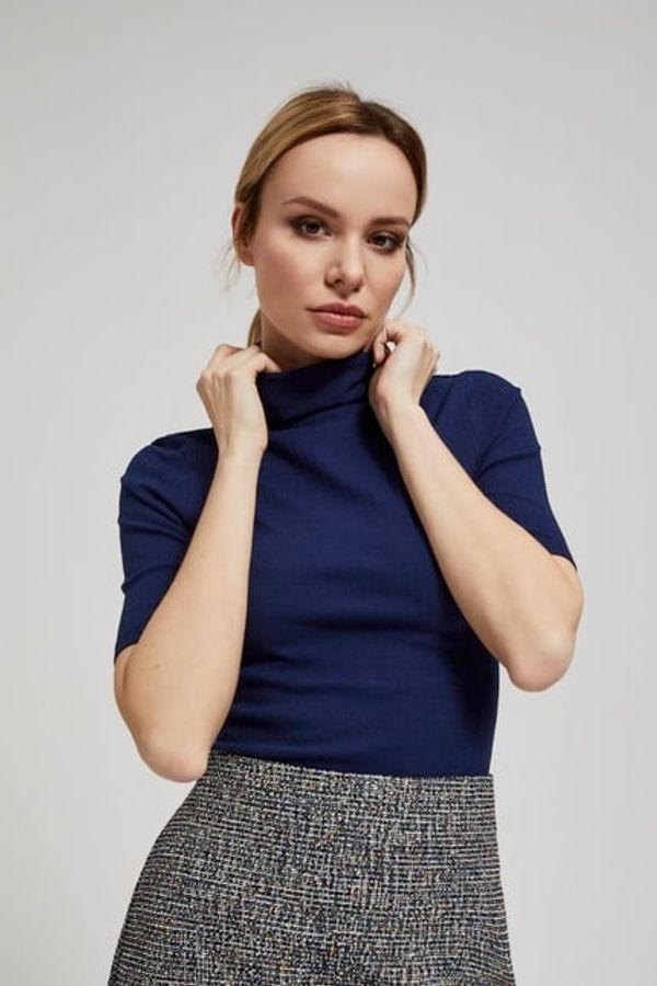 Moodo Ribbed turtleneck blouse