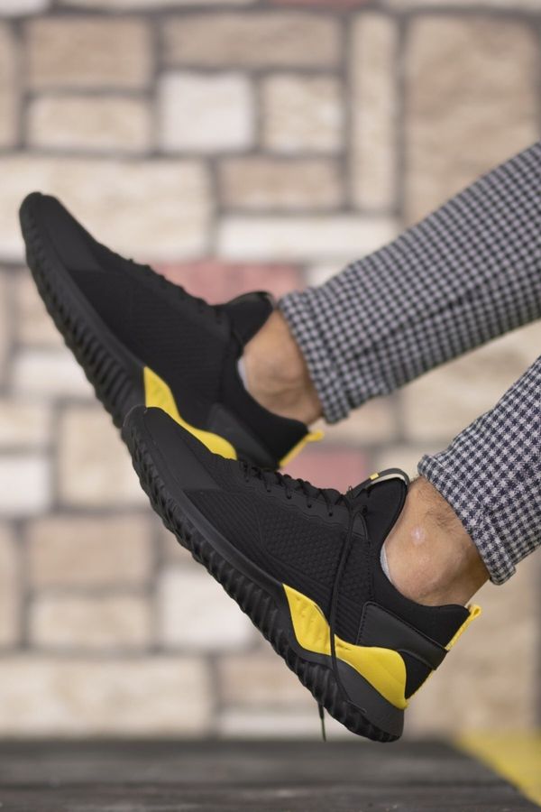 Riccon Riccon Black Yellow Unisex Sneakers 00122044