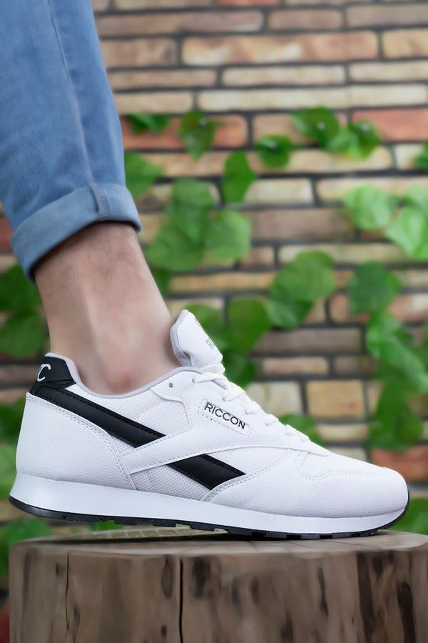 Riccon Riccon White Black Unisex Sneakers 0012853