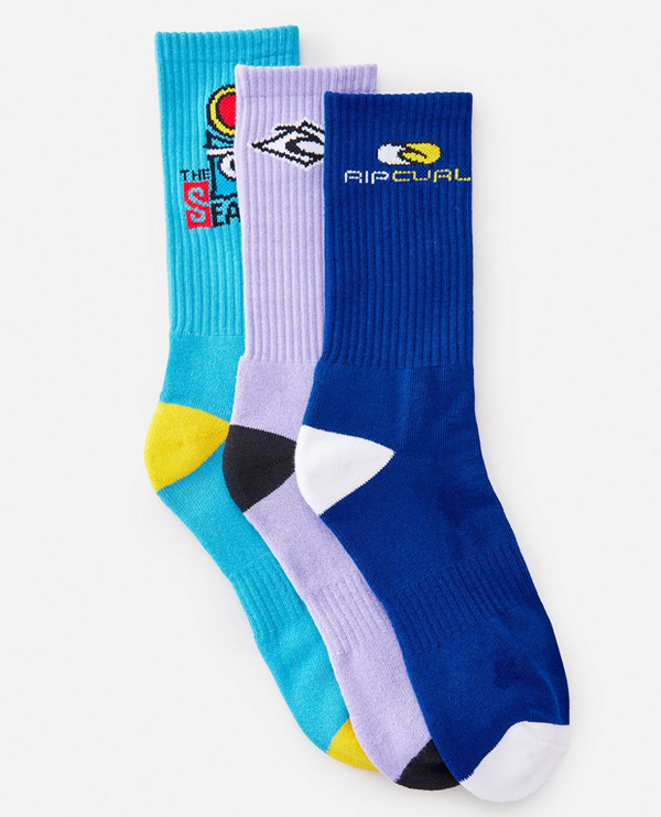 Rip Curl Rip Curl Socks RETRO CREW SOCK 3-PK Multico