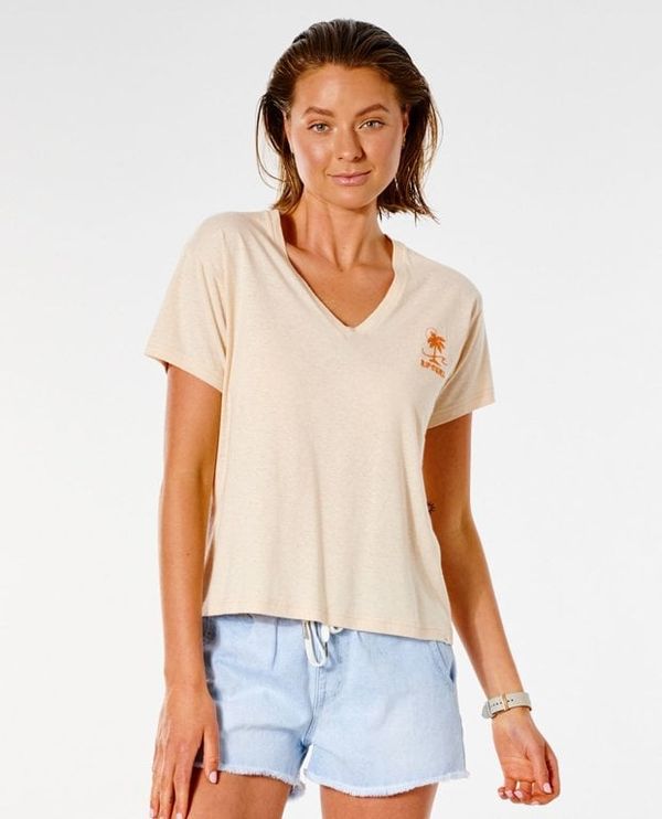 Rip Curl Rip Curl SWC V NECK TEE Nude T-shirt