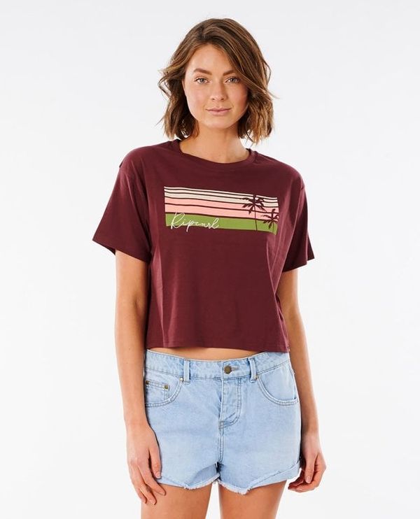 Rip Curl Rip Curl T-shirt TALLOWS CROP TEE Maroon