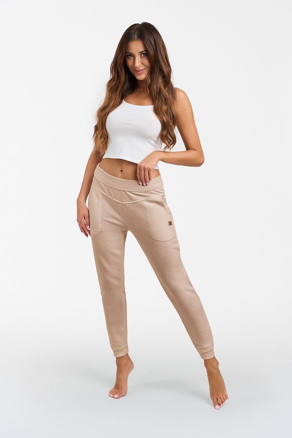 Italian Fashion Roma women's long trousers - beige