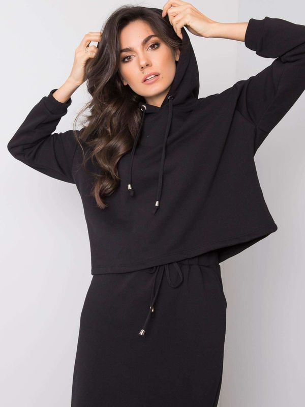 Fashionhunters RUE PARIS Black cotton set