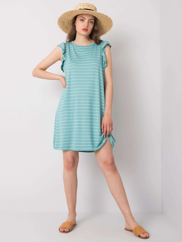 Fashionhunters RUE PARIS Casual Dark Mint Dress