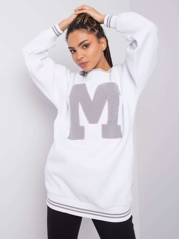 Fashionhunters RUE PARIS Excessive white sweatshirt