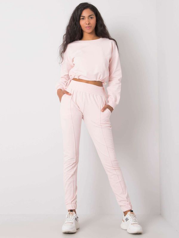 Fashionhunters RUE PARIS Light pink women's set