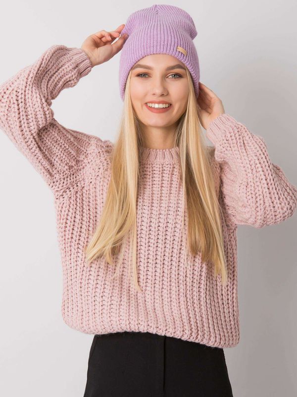 Fashionhunters RUE PARIS Light purple knitted hat