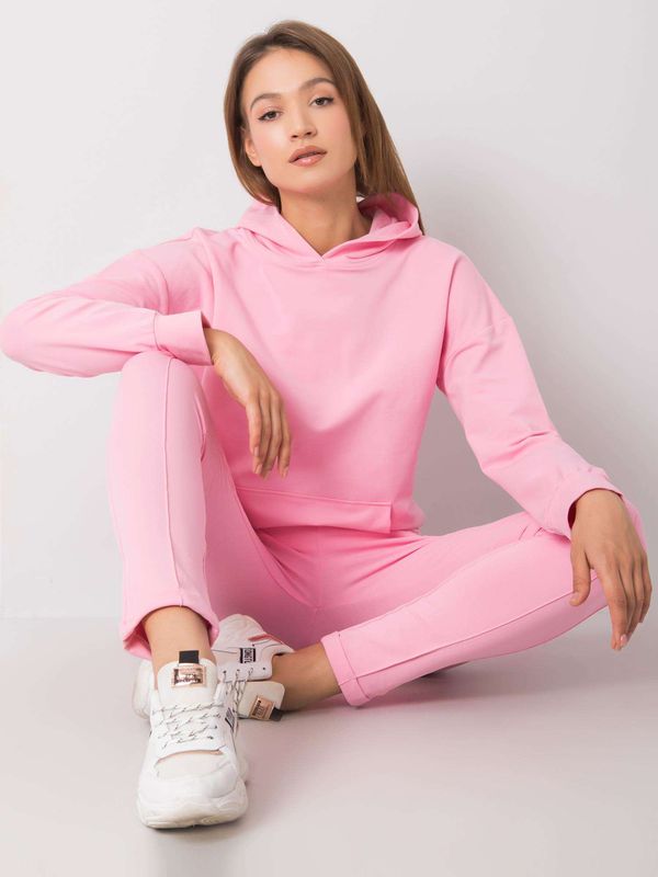 Fashionhunters RUE PARIS Pink Casual Set