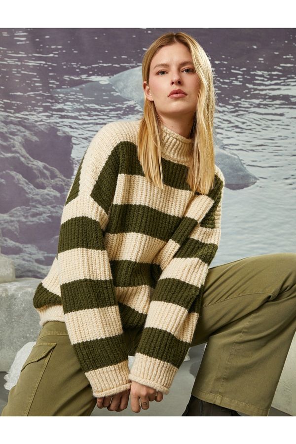 Koton Şahika Ercümen X Koton - Turtleneck Knitted Oversize Sweater