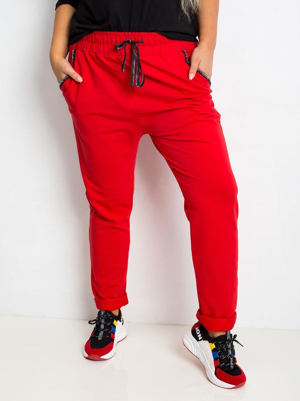 Fashionhunters Savage red oversized pants