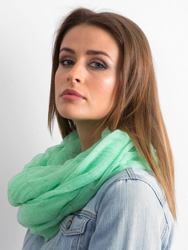 Fashionhunters Scarf with shiny thread, light green