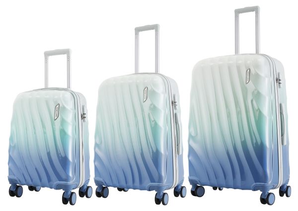 Semiline Semiline Unisex's ABS Suitcase Set T5648-0 Mint/Blue