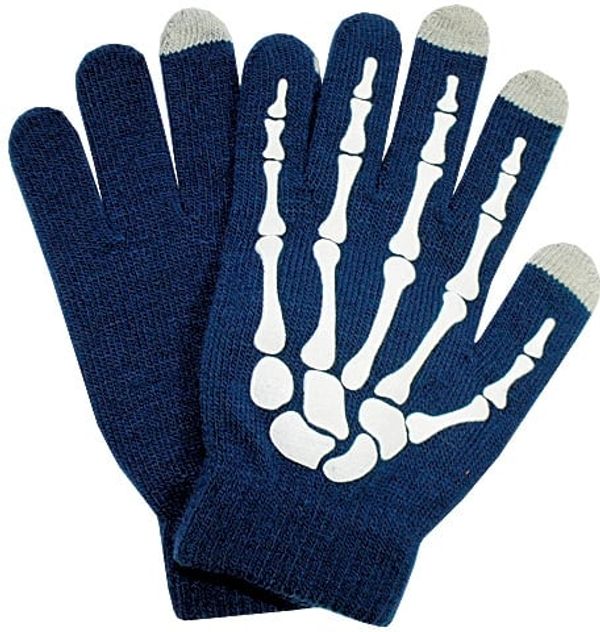 Semiline Semiline Unisex's Smartphone Gloves 0178-0 White/Navy Blue