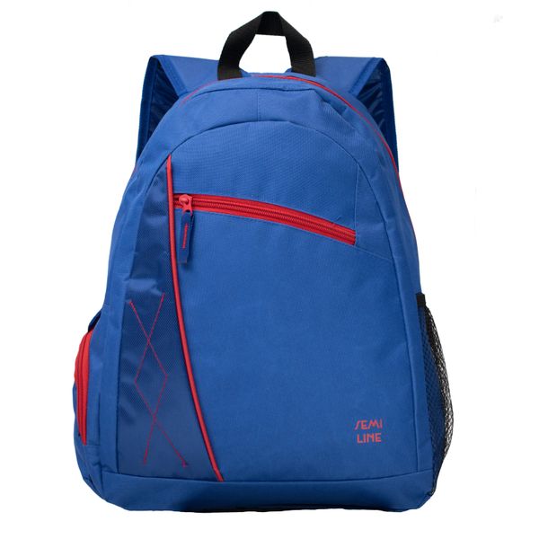 Semiline Semiline Unisex's Youth Backpack A3038-6 Navy Blue/Red