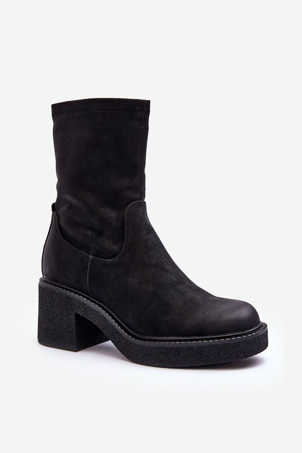 SERGIO LEONE SERGIO LEONE Women's Boots on Massive Heel Black Tozanna