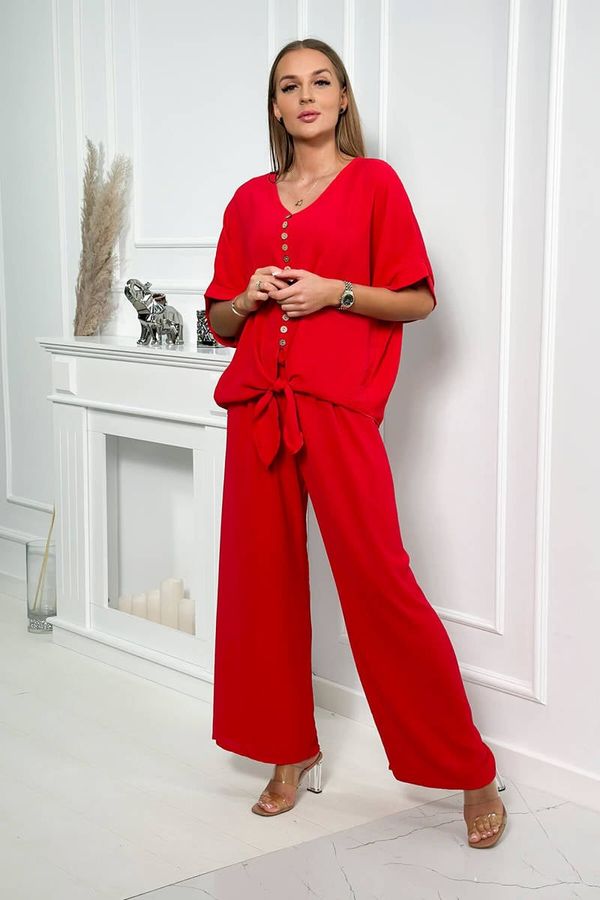 Kesi Set of blouse with red trousers