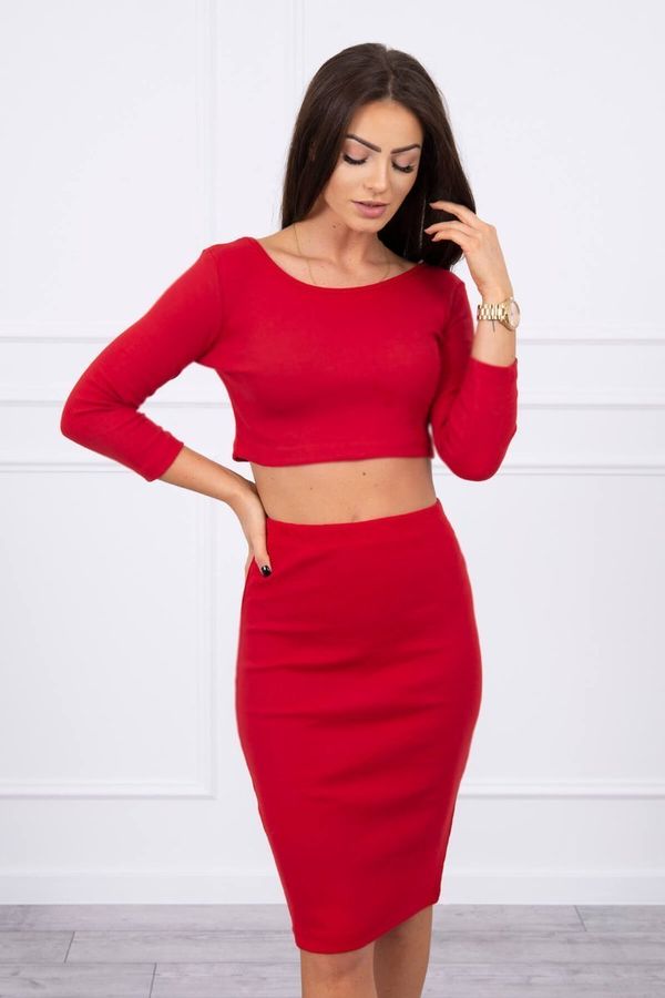 Kesi Set of blouses with skirt red