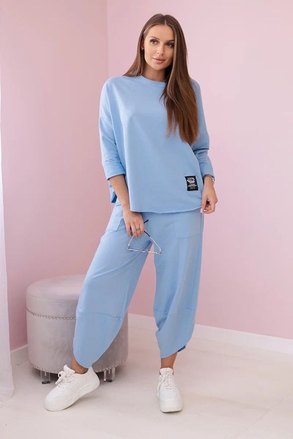 Kesi Set of cotton sweatshirt pants in blue