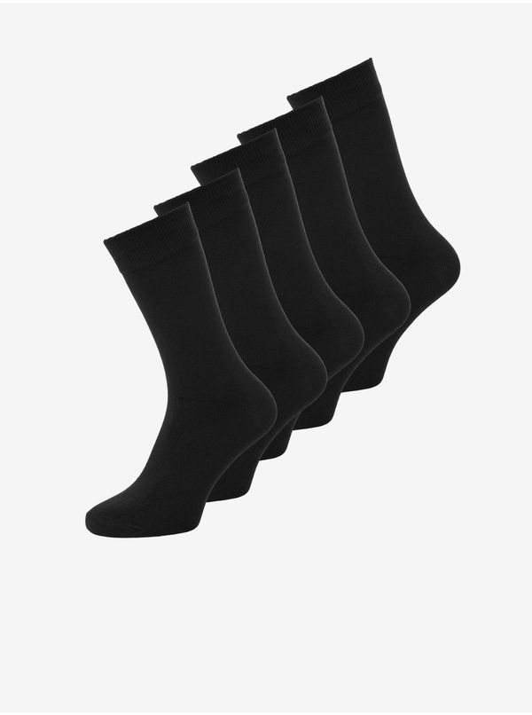 Jack & Jones Set of five pairs of black socks Jack & Jones Basic Bamboo - Men