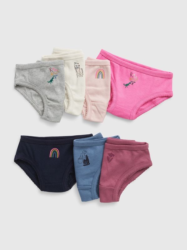 GAP Set of seven pieces of colorful GAP girly panties