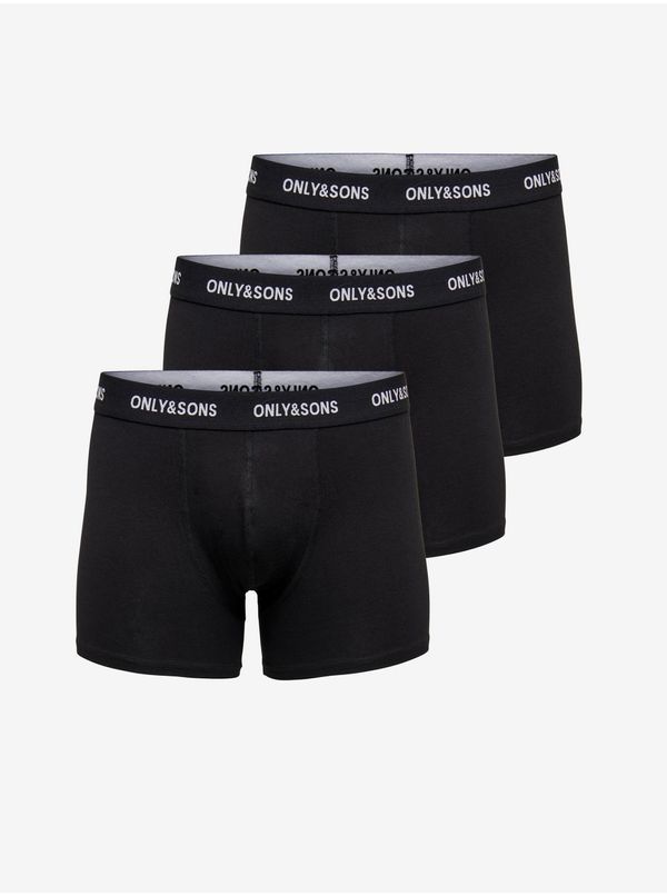 Only Set of three black boxer shorts ONLY & SONS Fitz - Men