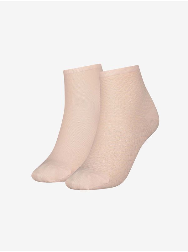 Tommy Hilfiger Set of two pairs of women's socks in apricot color Tommy Hilfiger Underwe - Women