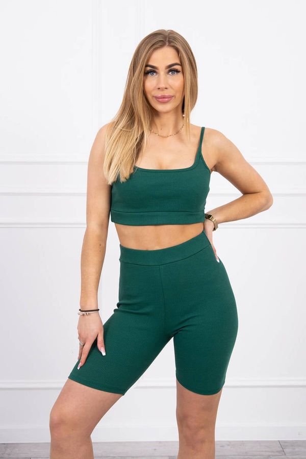Kesi Set with high waisted trousers green