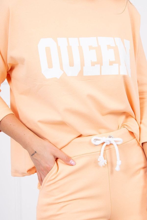 Kesi Set with peach print Queen