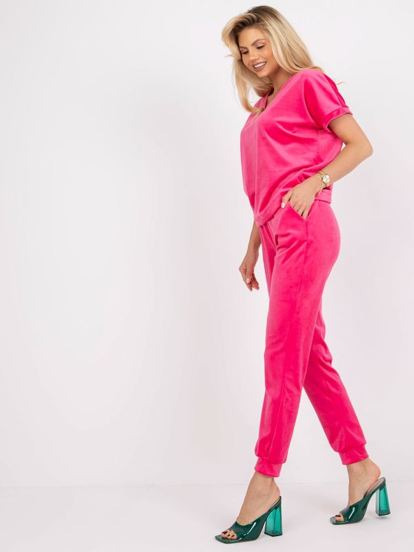 RUE PARIS Set-WN-KMPL-2906.44P-fluo pink