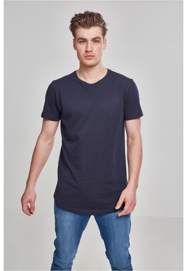 Urban Classics Shaped long T-shirt in a navy design