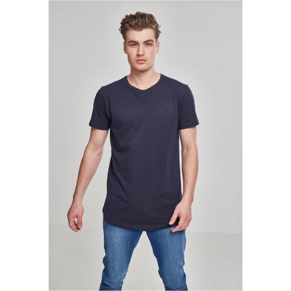 Urban Classics Shaped long T-shirt in a navy design