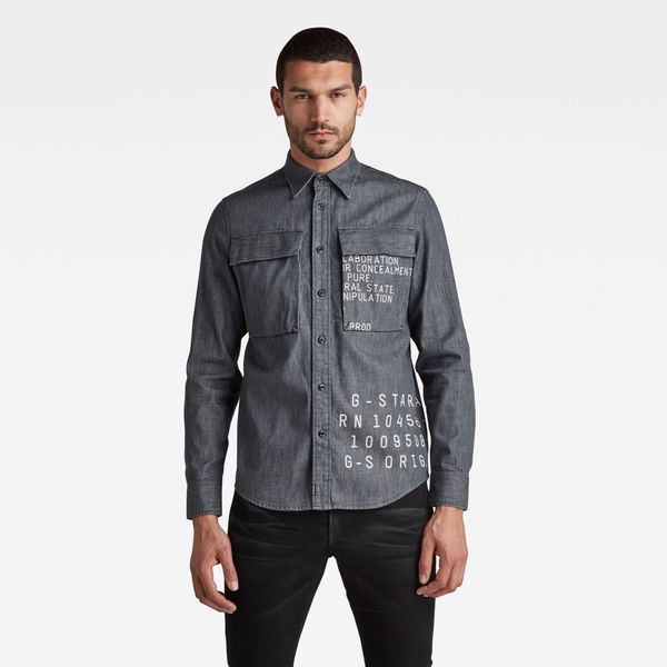 G Star Shirt - G-star RAW Navy seal reg shirt aw gray