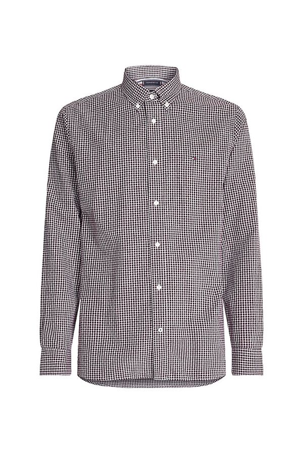 Tommy Hilfiger Shirt - Tommy Hilfiger COTTON CASHMERE CHK DOBBY SHIRT grey