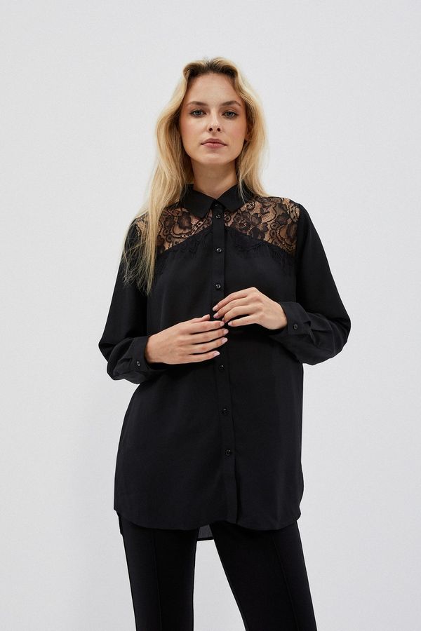 Moodo Shirt with lace on the shoulders