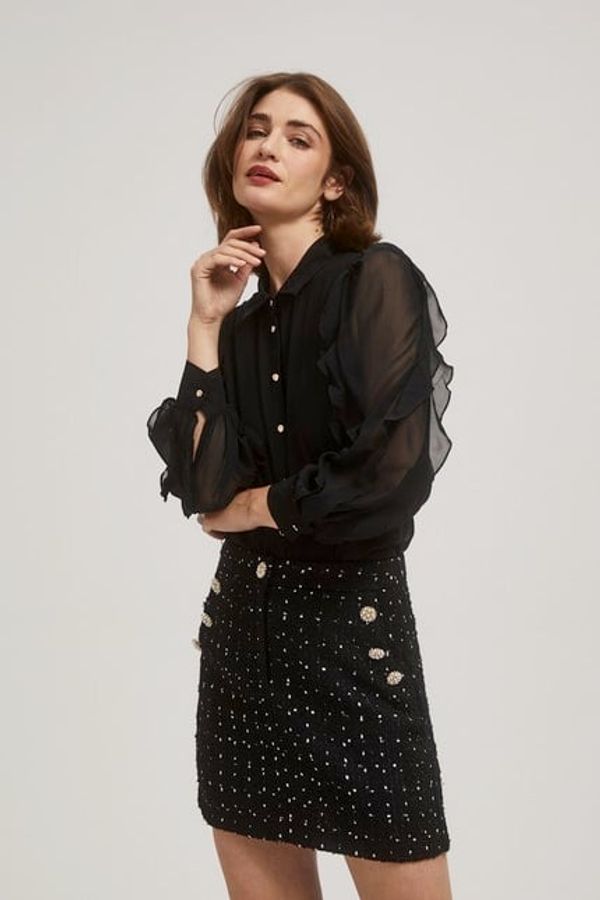 Moodo Shirt with ruffles on the sleeves