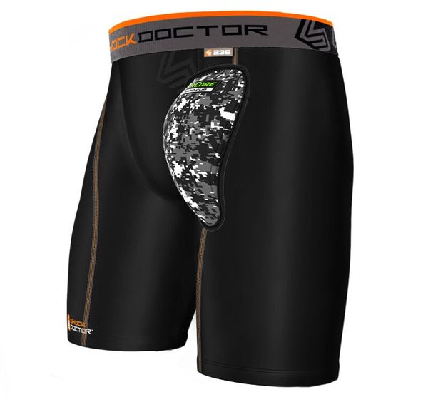 Shock Doctor Shock Doctor compression shorts with jockstrap Hard Cup, black, S