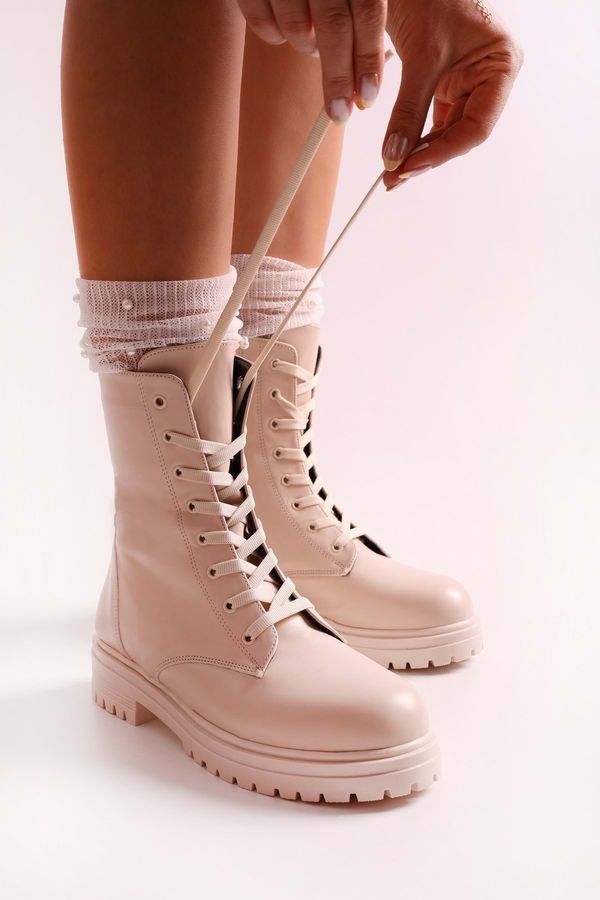 Shoeberry Shoeberry Women's Aleah Beige Skin Boots Boots Beige Skin