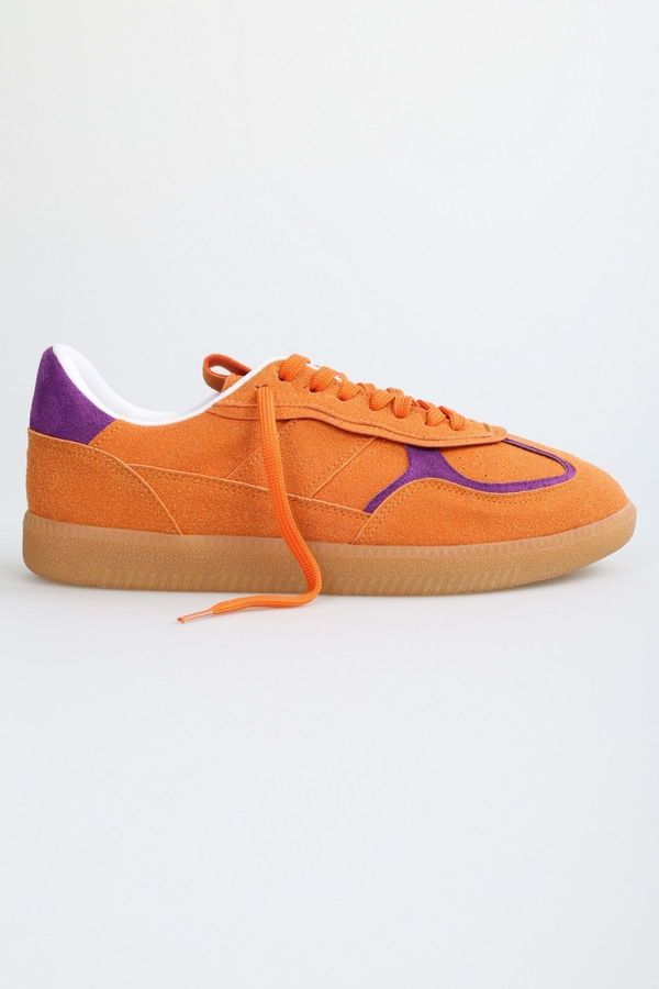 Shoeberry Shoeberry Women's Alohant Orange Nubuck Casual Sports Sneaker