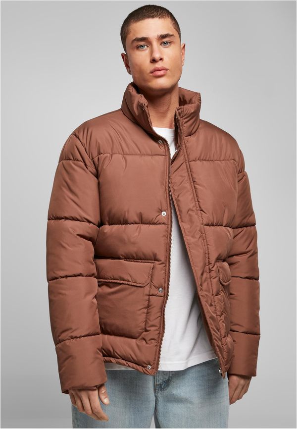 UC Men Short Puffer Jacket - brown