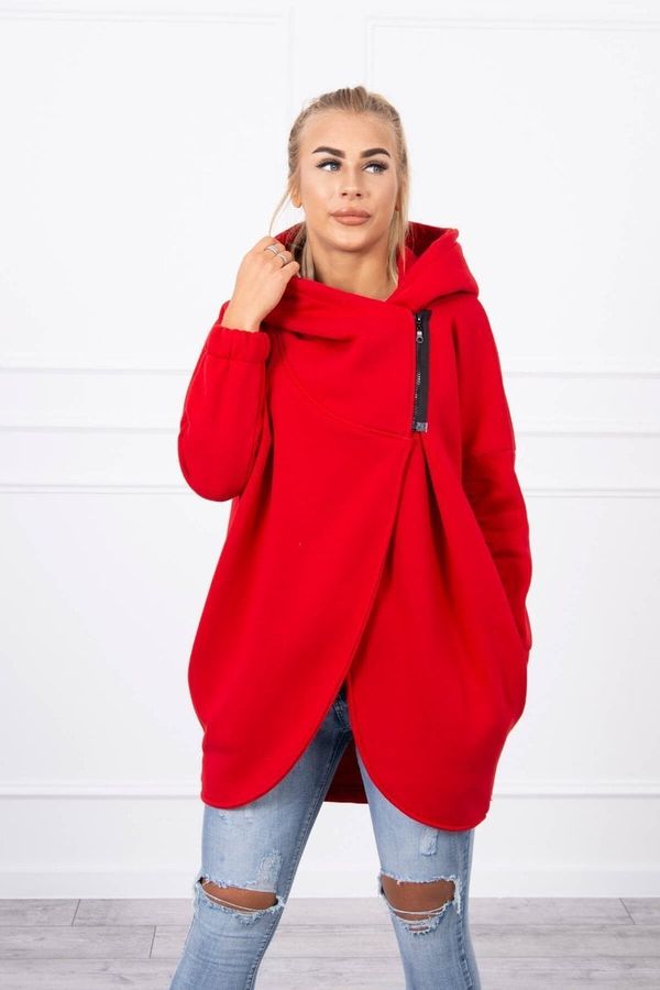 Kesi Short zip sweatshirt red