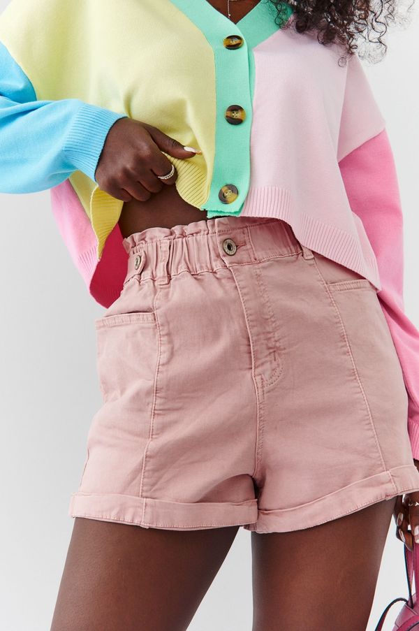 FASARDI Shorts with pink cuff
