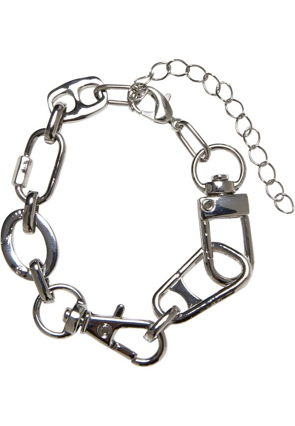 Urban Classics Accessoires Silver bracelet with different clasps