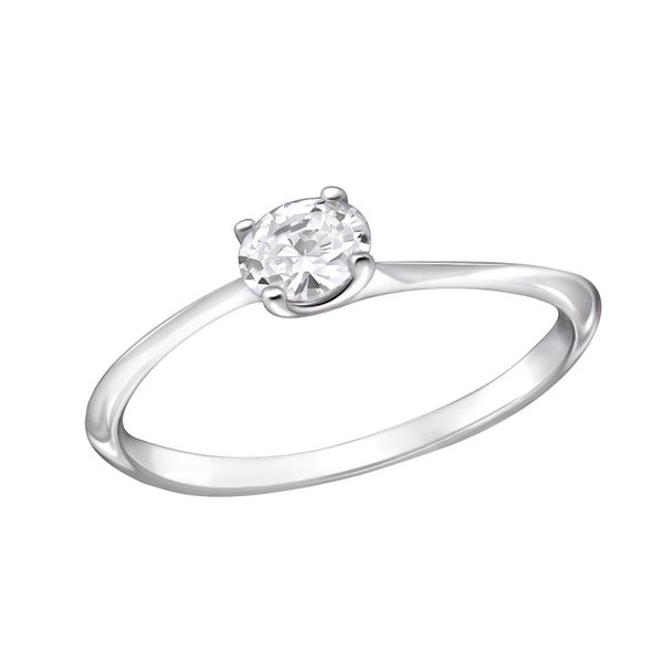 Kesi Silver Elegance Oval Engagement Ring