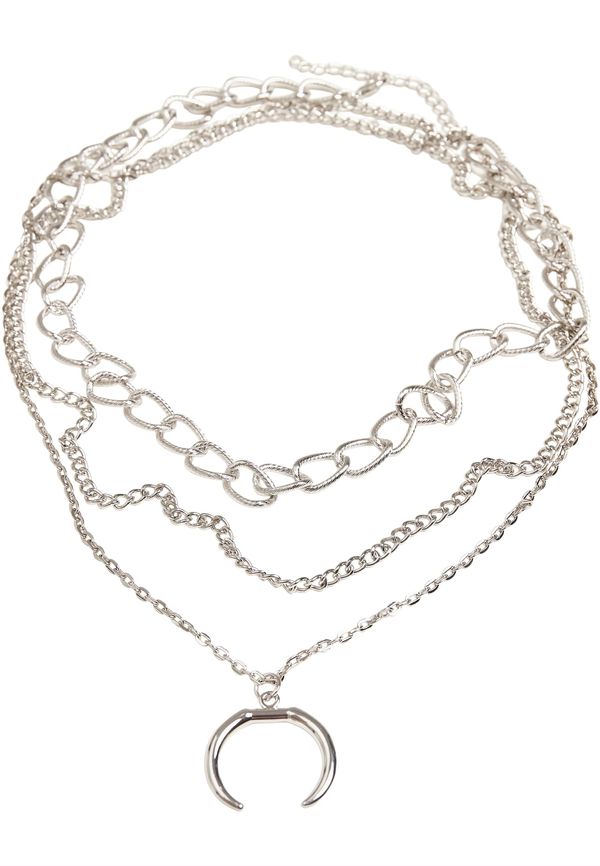 Urban Classics Accessoires Silver necklace for layering open rings
