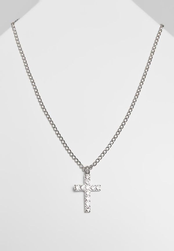Urban Classics Accessoires Silver necklace with diamond cross