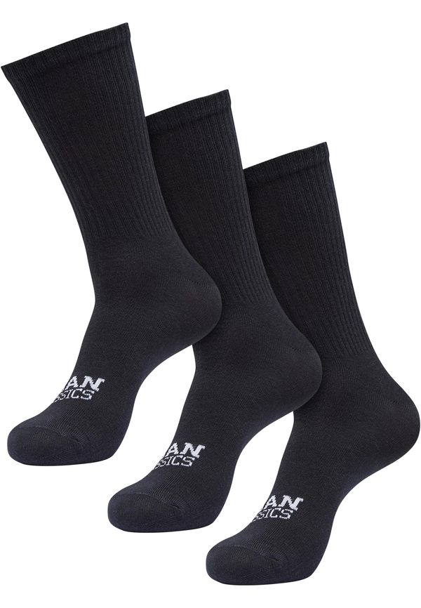 Urban Classics Simple Flat Knit 3-Pack black socks